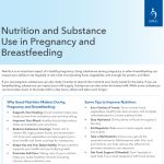 Nutrition and Substance Use in Pregnancy and Breastfeeding